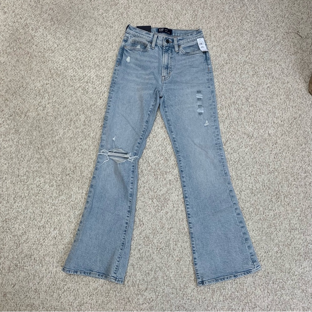 NWT Gap Distressed Flare Jeans
